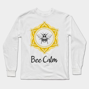 Bee Calm Mandala Long Sleeve T-Shirt